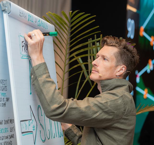 Ben scribing during a facilitation session